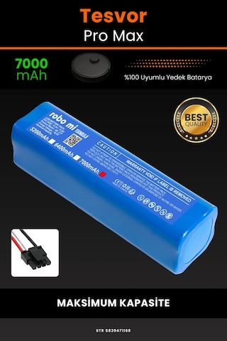 Tesvor Pro Max 7000mah Robot Süpürge Bataryası