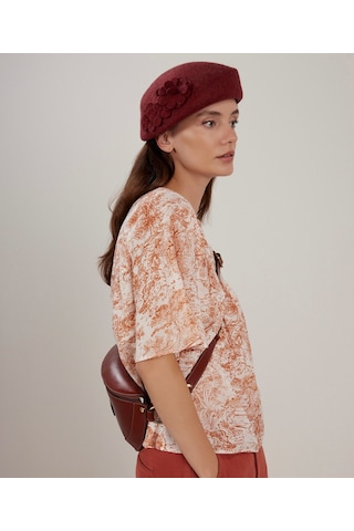 Yargıcı Büzgü Detaylı Bluz 23kkgm6001x 364 Kırmızı