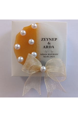 Nişan, Kına, Nikah, 15 Adet Magnet Gold-beyaz