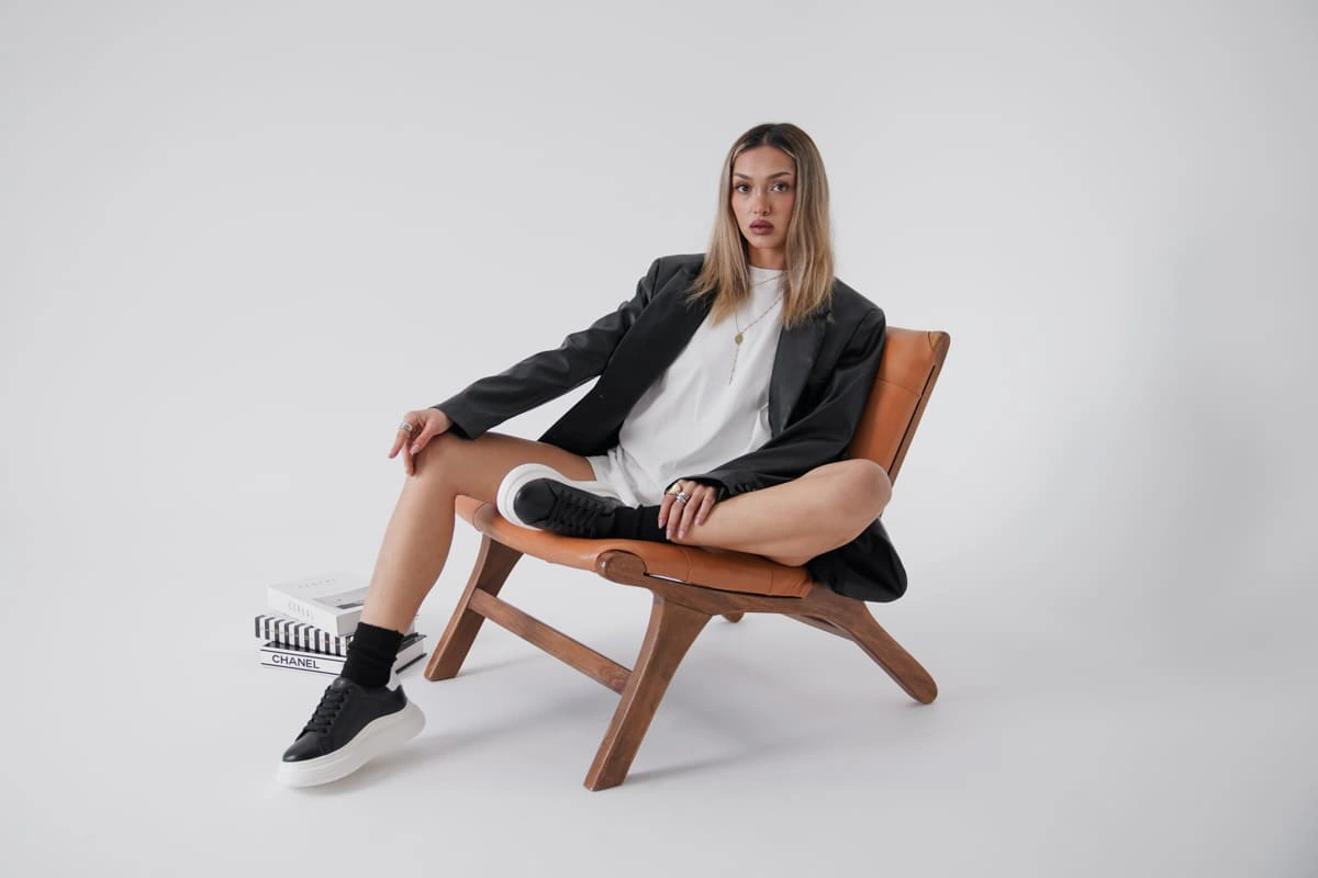 Kocadal Kocadal Bella Siyah Beyaz Kadın Spor Ayakkabı Muhtelif