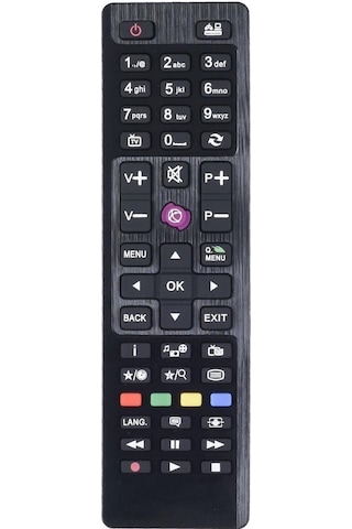 Tunex Vestel Uyumlu Kisa Mor Tuş Çift Kod Led Tv Kumanda Hob1953 Tr-202