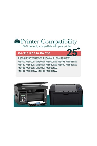 Hencebuy Pantum Pa210 Pa 210 Siyah İçin Pa-210 Toner Kartuşu P2502w P2500w P2508w M6500nw M6500n M6500w M6550nw M6552n