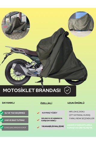 Motosiklet Brandası Haki Renk Su Geçirmez