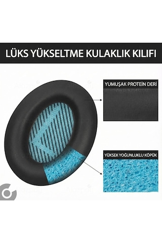 Bose Qc2 Pedi Qc25 Ae2 Ae2i Ae2w Qc2 Qc15 Qc35 Qc35ii Uyumlu Yumuşak Kulaklık Sünger Yastığı Pedi Mavi Siyah