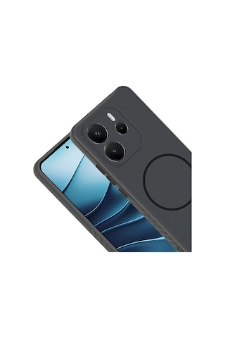 Maks Technology Redmi Note 14 4g Kılıf M-safe Şarj Özellikli Mkst Tea Kapak - Siyah