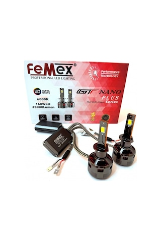 Femex Gt Nano Plus H1 Led Xenon Led Headlight Csp Lumıled Royal Chipset Radyatör Soğutmalı