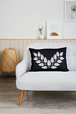 Yaprak Motif Desen Baskılı Tv Battaniyeli Opsiyonel Dekoratif Hediye Yastık Battaniye 2in1 Gifts Çok Renkli