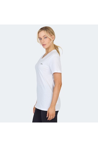 Slazenger KRISTEN I Kadın V Yaka Beyaz Tişört