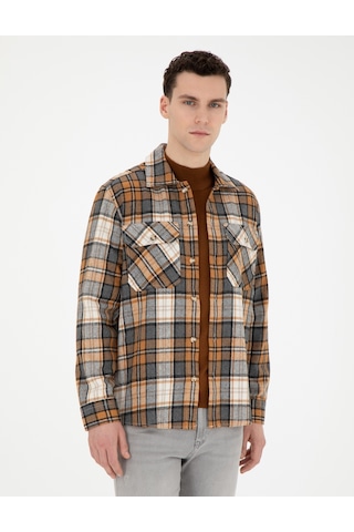 Pierre Cardin Erkek Açık Kahverengi Gömlek Desenli 50275763-vr002 Açık Kahverengi