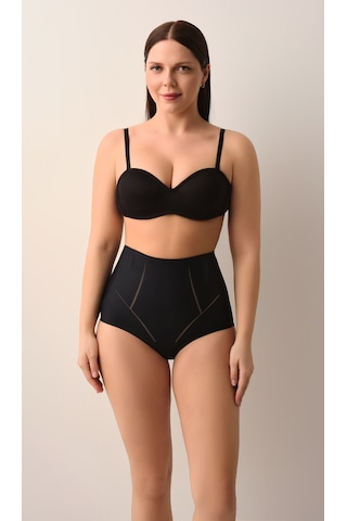 Suwen Yüksek Bel Yeni Nesil Lazer Kesim İz Bırakmayan İnce Dokulu Slip Korse Sw9000012 Siyah