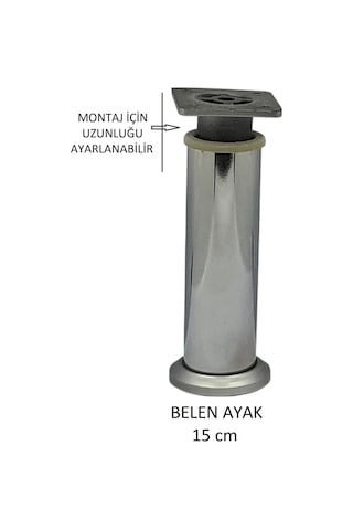 Belen Ayak 15cm Vidalar Dahil Krom Krom