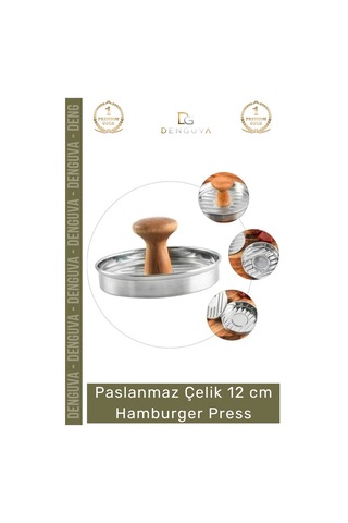Köftekalıbı Paslanmaz Çelik Mutfak Köfte Basma Aparatı Restoran Şekillendirici 12 Cm Hamburger Pres Çok Renkli