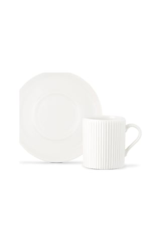 Madame Coco Ligne 6 Kişilik 12 Parça Kahve Fincan Takımı - Beyaz - 110 Ml 8684427289358 Beyaz