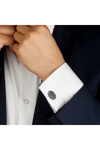 Elips Sarmaşık İşleme Telkari Erkek Gümüş Kol Düğmesi