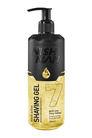 Nishman 7 Gold One Easy Tattoo Traş Jeli Pompalı 400 ML