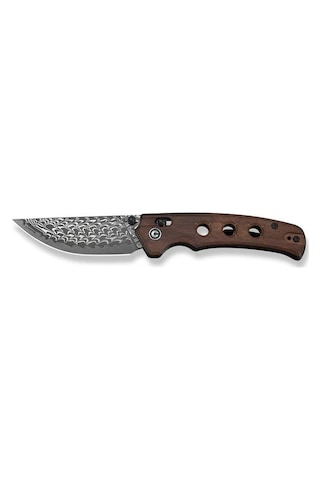 Civivi Noctis Guibourtia Wood Handle Damascus Blade Kamp Çakı Kahverengi