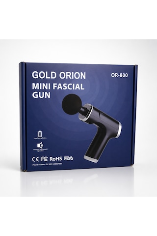 Gold Orion Or-800 Mini Masaj Tabancası - 6 Vitesli Şarjlı Kas Rahatlatıcı Fascial Gun + 4 Başlık Çok Renkli