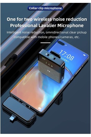 Yaka Mikrofonu Kablosuz Mikrofon Kamera Röportajı İçin Kablosuz