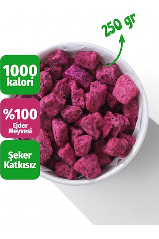 Freeze Dried Küp Ejder Meyvesi Dondurularak Kurutulmuş Meyve Cipsi 250 G