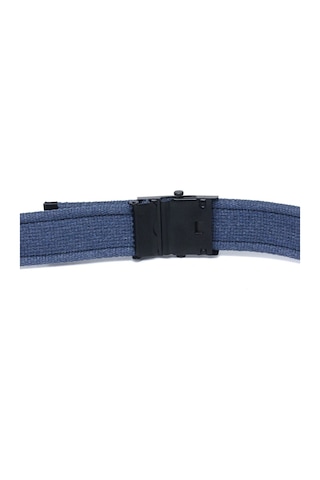 Livze Unisex Siyah Tokalı Kolon Kemeri 4cm Mavi Mavi