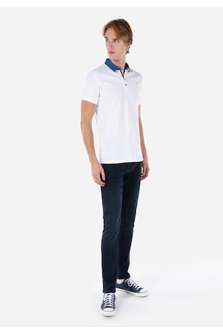 Colins Slim Fit Polo Yaka Düz Erkek Beyaz Kısa Kol Tişört Cl1064089 Q1.v1 Ofw Beyaz