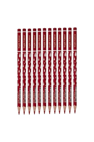 Kırmızı Başlık Kalemi Damla 12 Adet Faber Castell Kırmızı Kurşun Kalem Yumuşak Uçlu Kolay Silinebilir Öğrenci