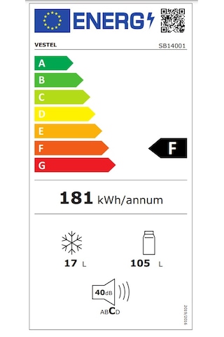 Vestel SB14001 105 LT Mini Buzdolabı