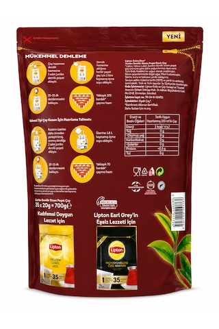 Lipton Extra Dem Siyah Çay 700 Gr 35'li Demlik Poşet Çay Yoğun Kıpkırmızı Dem Kilitli Paket X 4 Adet