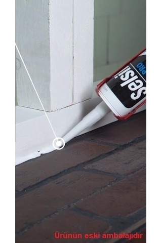 Selsil Yağmura Dayanıklı Silikonize Mastik Beyaz 485 Gr. - 5 Adet Beyaz Beyaz