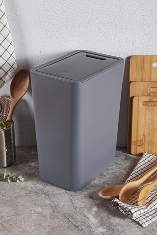 Perotti 13246 Gri Molly 12 Litre Click Çöp Kovası Beyaz