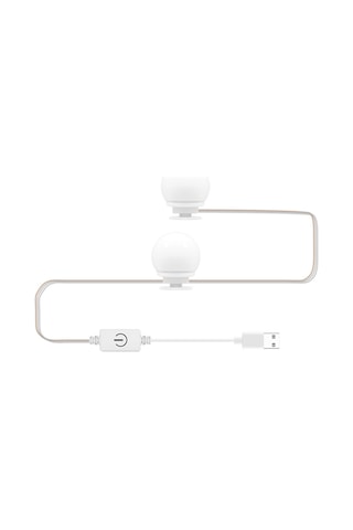 Shineyee Usb Dokunmatik Aydınlatma Led Lümen, 3 Renk Tonu Ve Sürekli Parlaklık Ayarlama, Makyaj/üstü Aynalar İçin 2 Ampullü Işık Zinciri