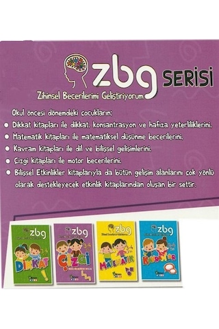 Limon Kids ZBG - Zihinsel Becerilerimi Geliştiriyorum Seti 3 - 4 Yaş - 4 Kitap Takım - Soner Öztürk - Coral Dağıtım
