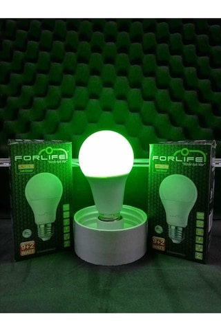 9W+2W E27 Yeşil 6500K 3 Kademeli Renkli Led Ampul