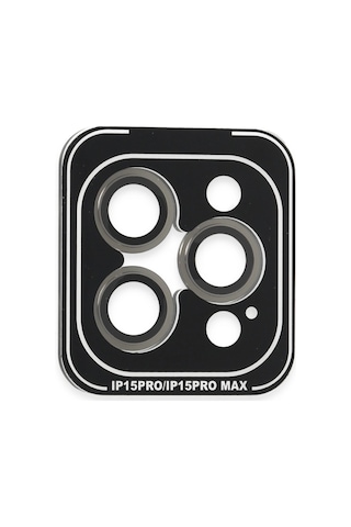 iPhone Uyumlu 15 Pro Max Pvd Metal Kamera Lens - Gri Diğer
