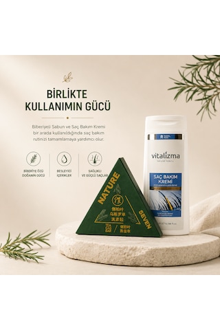 Vitalizma Biberiyeli Saç Bakım Sabunu Ve Saç Bakım Kremi İkili Avantajlı Set
