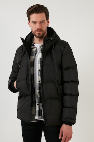 Buratti Kapüşonlu Suya Ve Rüzgara Dayanıklı Soğuk Geçirmez Slim Fit Erkek Mont 5717101 Siyah