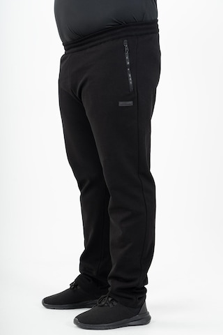 Maraton Sportswear Büyük Beden Erkek Düz Paça Basic Siyah Eşofman Altı 22342-Siyah