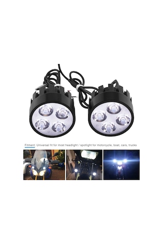 Geeroyoo Motosiklet Led Spot Lambası Çifti 24w - Yüksek Parlaklık, Dayanıklı Malzeme, Kolay Kurulum, Evrensel Uyum