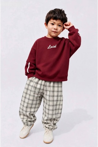 Poala Kids Ekose Desenli Gabardin Pantolon Çok Renkli