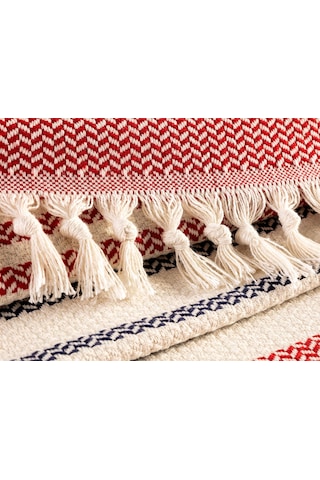 Madame Coco Denney Tek Kişilik Yatak Örtüsü 1kyotk0444tek Kişilik-ekru/kırmızı