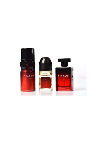Tiaras For Men Him Parfüm EDT 100 ML + Deodorant 150 ML + Rollon 50 ML