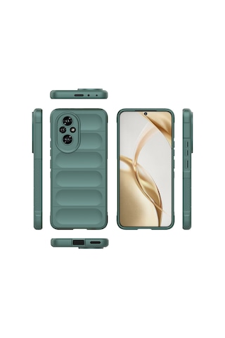 Honor 200 Kılıf Esnek Tpu Oyuklu Arka Yüzey Tasarımlı Zore Etnik Silikon Kapak Lacivert