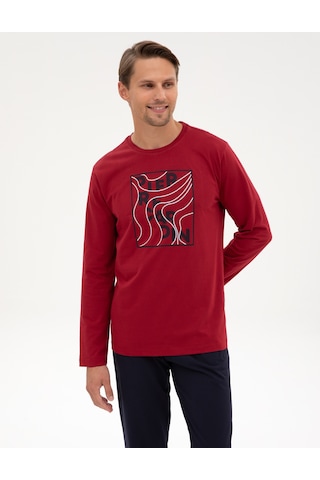 Pierre Cardin Erkek Bordo Pijama Takım 50322653-900 Bordo
