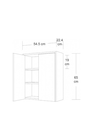 Mobilique Twin Beyaz Banyo Dolabı 600-00-198 Çok Renkli