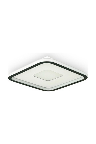 Ledli Tavan Tipi Plafonier Orta Işıklı Led Avize 60x60cm Siyah - Sarı