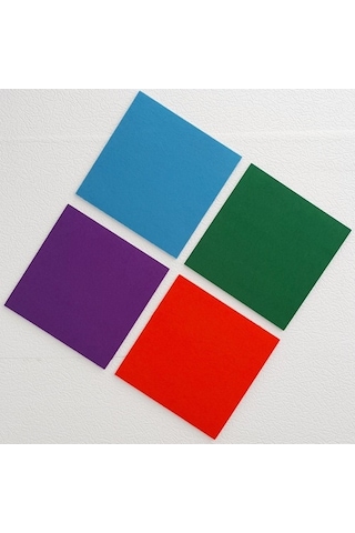 Keçe Kumaş Kaplı Mantar Duvar Panosu 4 Renkli 30X30 Cm 4 Adet