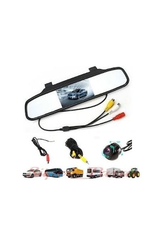 Kingvox 4.3" Ayna Monitör + Araç Geri Görüş Park Kamerası N11.259