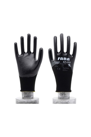 Faba Ep-1322 Siyah Nitril Polyester Eldiven-xl