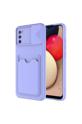 Zore Galaxy Uyumlu A02s Kılıf Kartix Kapak - Lila Lila