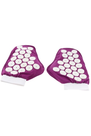 Homyl Akupunktur Masaj Eldivenleri Geri Boyun Kası Tetik Mor